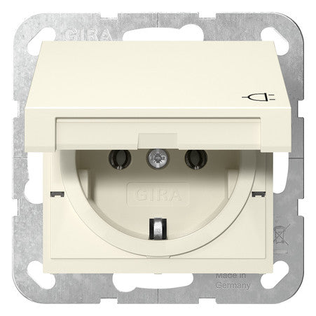 GIRA Steckdose 1f cws glz UP Klappd IP20 System 55 445401