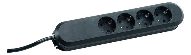 BACHMANN Steckdosenleiste 4f sw 1,5m 35° 381.121K IP20 1,5qmm
