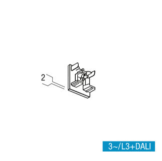 ZUMTOBEL Endkappe sw Kst 3PH/L3+DALI ABSCHL-PL BK