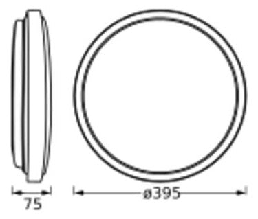 LEDVANCE LED-Anbauleuchte 24W 3000K ws Orbis London 400 mm 24W 830 WT 1500lm