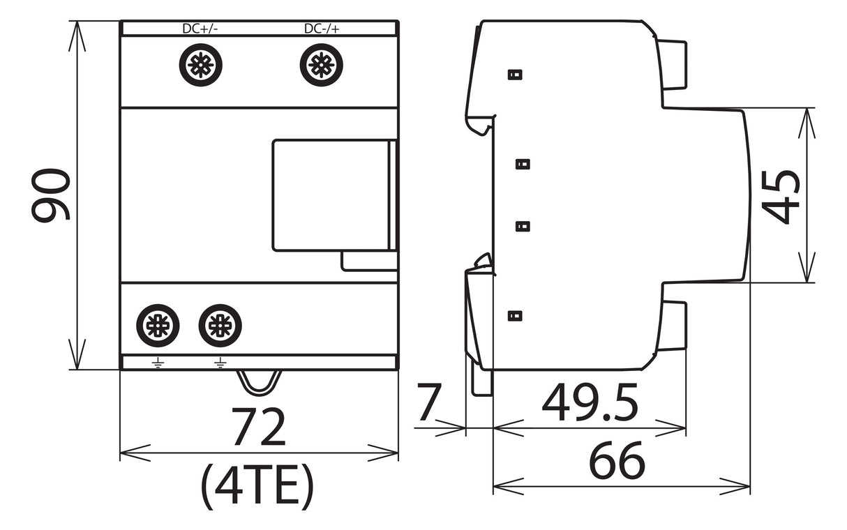 DEHN SE Kombi-Ableiter TS35 1p 3,8kV 4TE DCB YPV 1200 TS35