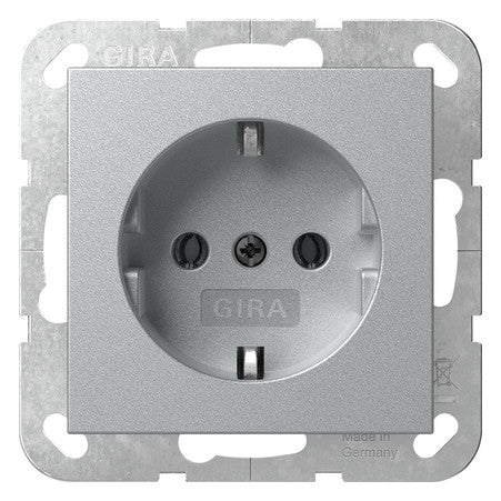 GIRA Steckdose 1f alu UP IP20 System 55 446626