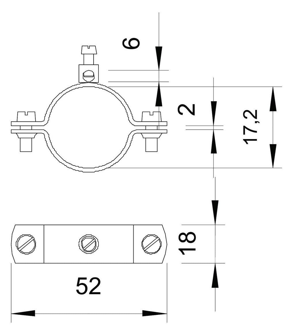 BETTERMANN Erdungsrohrschelle ST g/vz 1f 925 3/8 15,2-17,2mm 1,5-16qmm