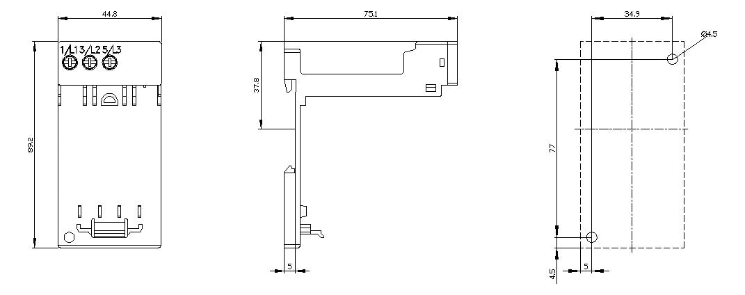 SIEMENS Sockel Ersatzteil 3RU2916-3AA01