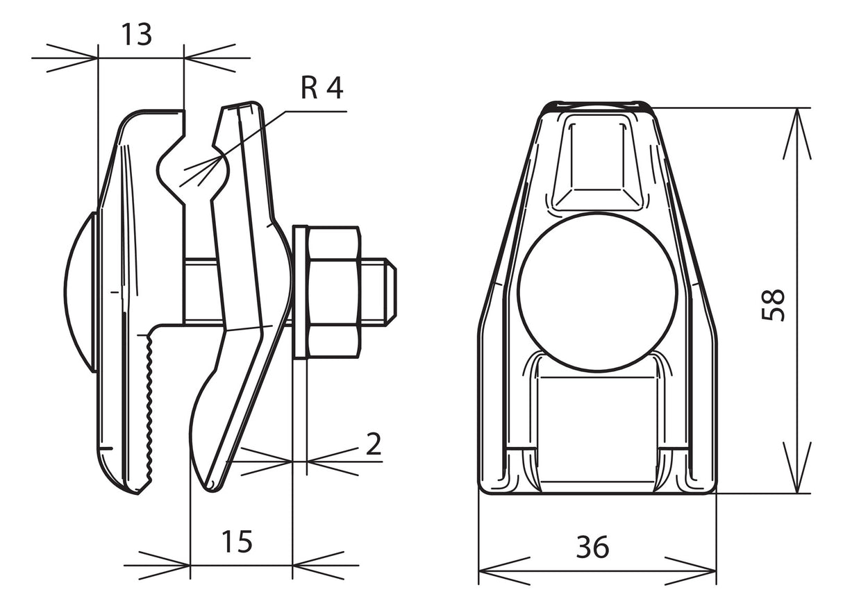 DEHN SE Anschlussklemme 7-10mm 0,4-12mm AK 7.10 FRM10X45 KBF0.4 12 TGTZN Guss