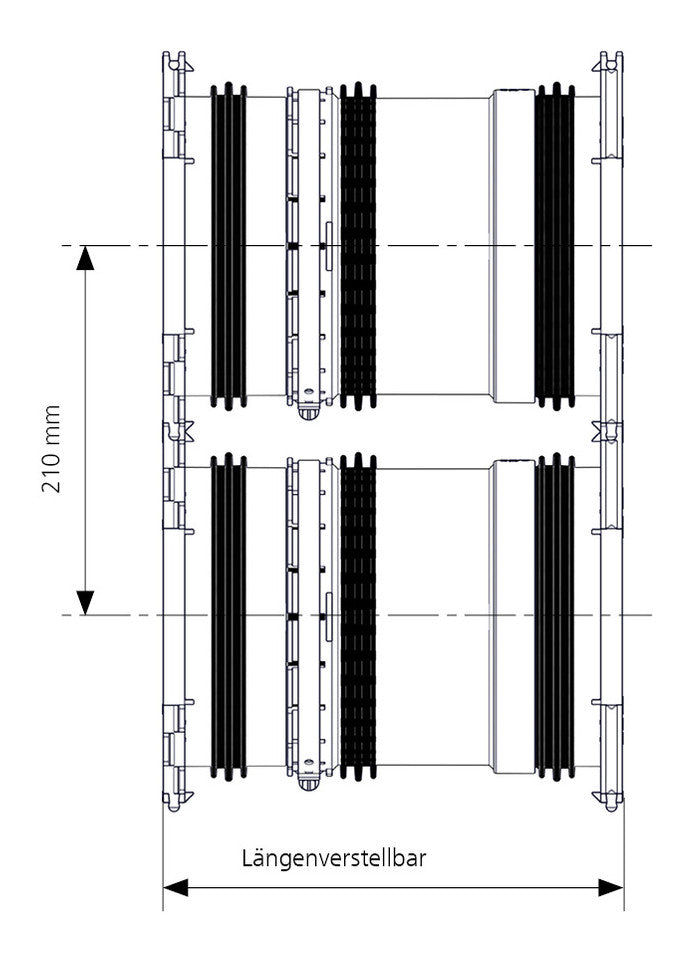 Hauff Doppel-Dichtpackung HSI150 1x1 K2 Varia 200-260 | 3030300084