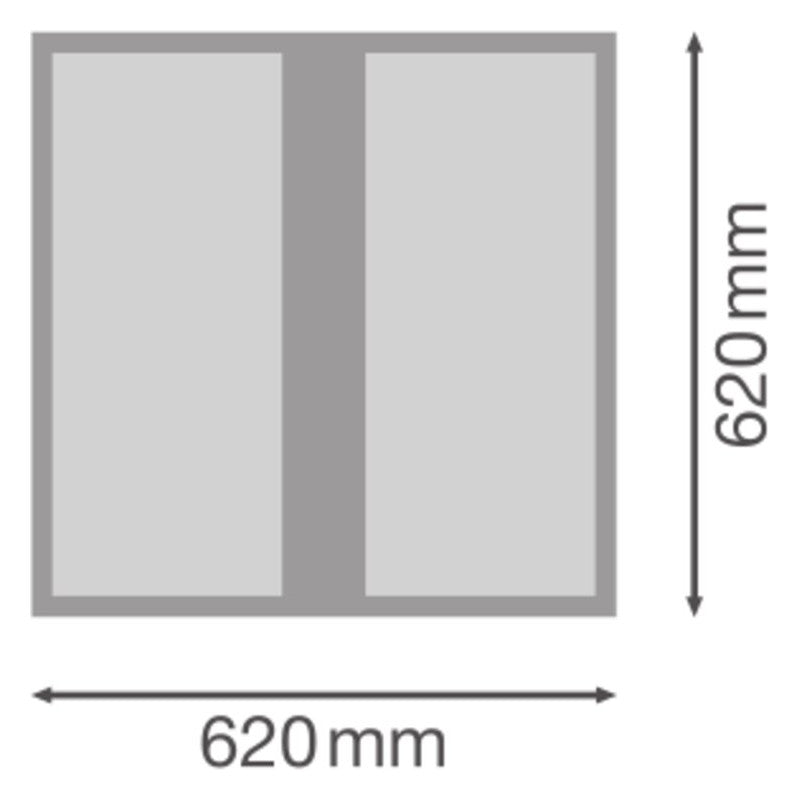 LEDVANCE LED-Panel 620x620mm 36W 4000K PL PROT 625 P 36W 840 PS 5040lm ws Konv
