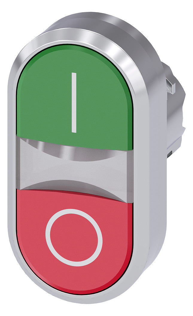 SIEMENS Drucktaster Front 1f rt/gn bel.b 3SU1051-3AB42-0AK0 22mm oval IP68