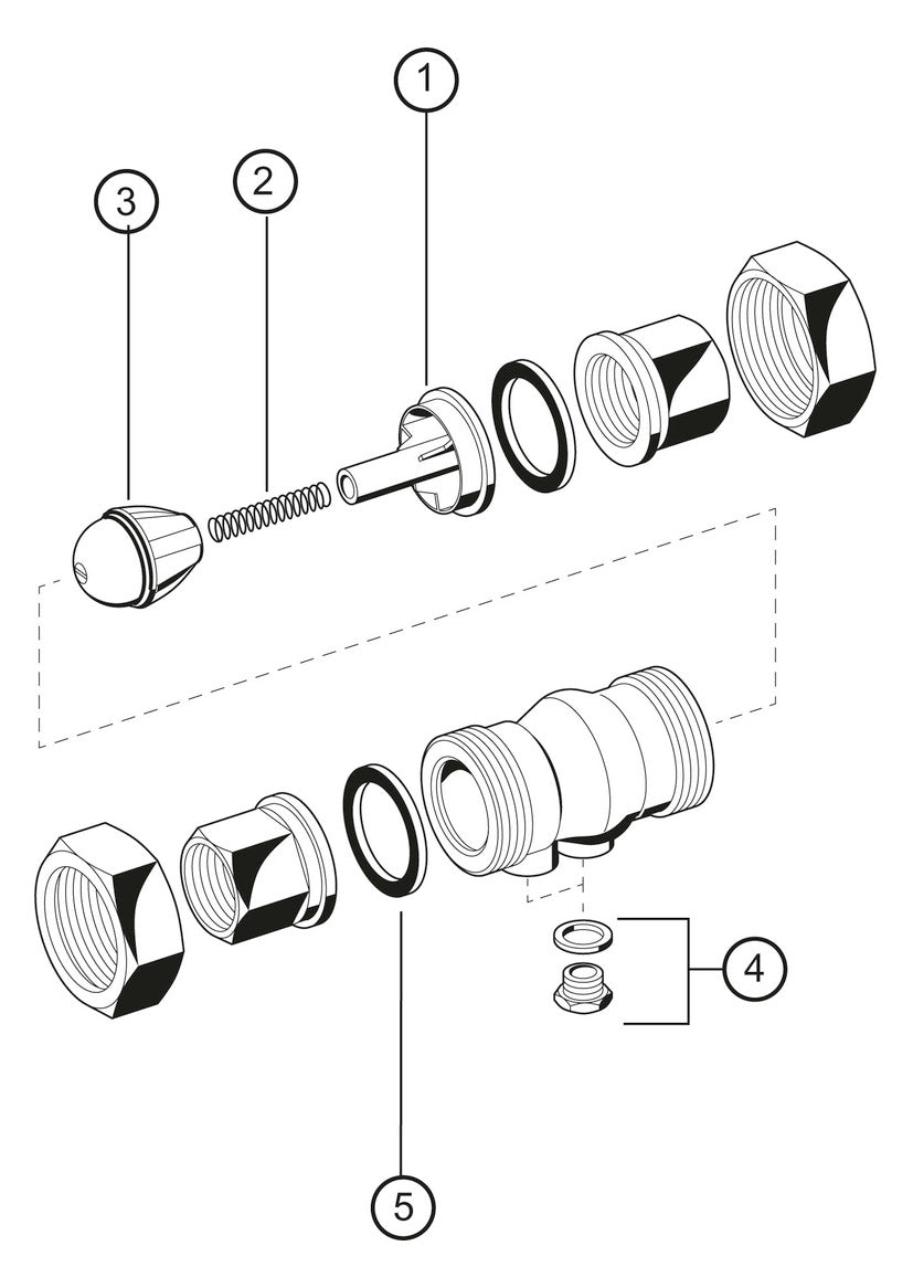 Rückflussverhinderer RV281 Messing A, 1 "