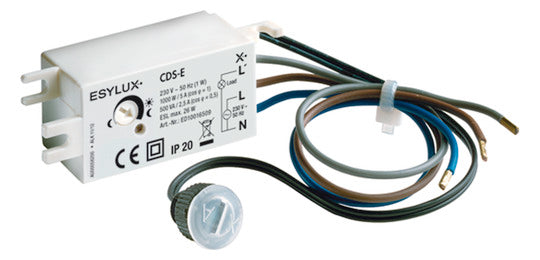 ESYLUX Dämmerungsschalter EB 1S 1000W ws CDS -E 60s/ein 60s/aus IP44