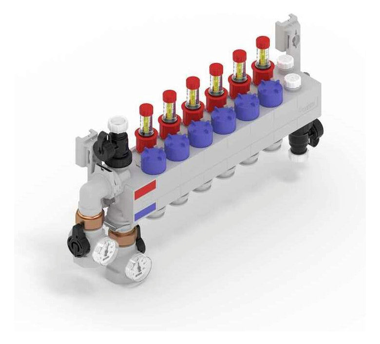 Rehau RAUTHERM SPEED Verteiler HKV-D Polymer 6 Kreise, Konnektor 17 | 14709401001