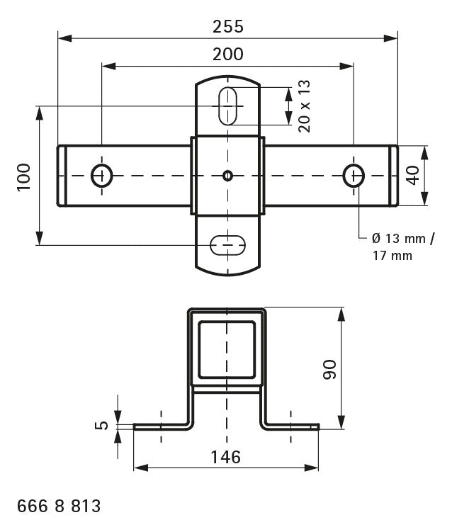 Walraven Expansionsschieber BUP doppelt ax. Verschiebung stehend/hängend 13/17mm | 6668813