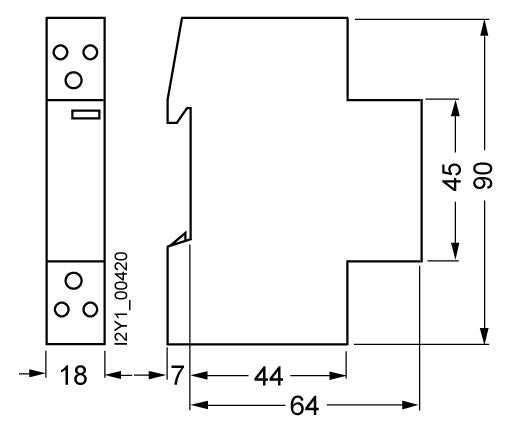 SIEMENS Installationsschütz 20A 230V/AC 5TT5801-0 230V/AC 1S 1Ö 1000W/AGL 1TE
