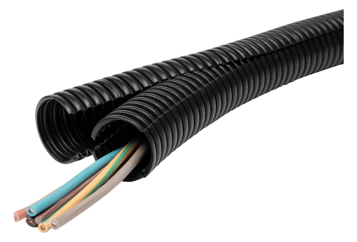 FRÄNKISCHE Wellrohr 29mm PP IP40 sw 2PPSM-29U.25 ohne Ummantelung UV-best
