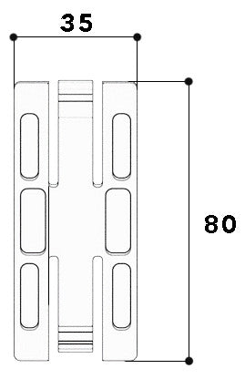 GGK Kabelhalteklammer LF-K H80xB35mm Kst LFG 60x90-KHK fest aufrast
