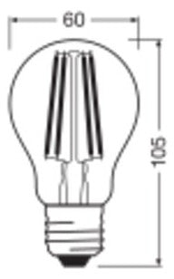 LEDVANCE LED-Lampe FM E27 A100 11W 2700K LED Classic A 100 Filament DIM P 11 ws
