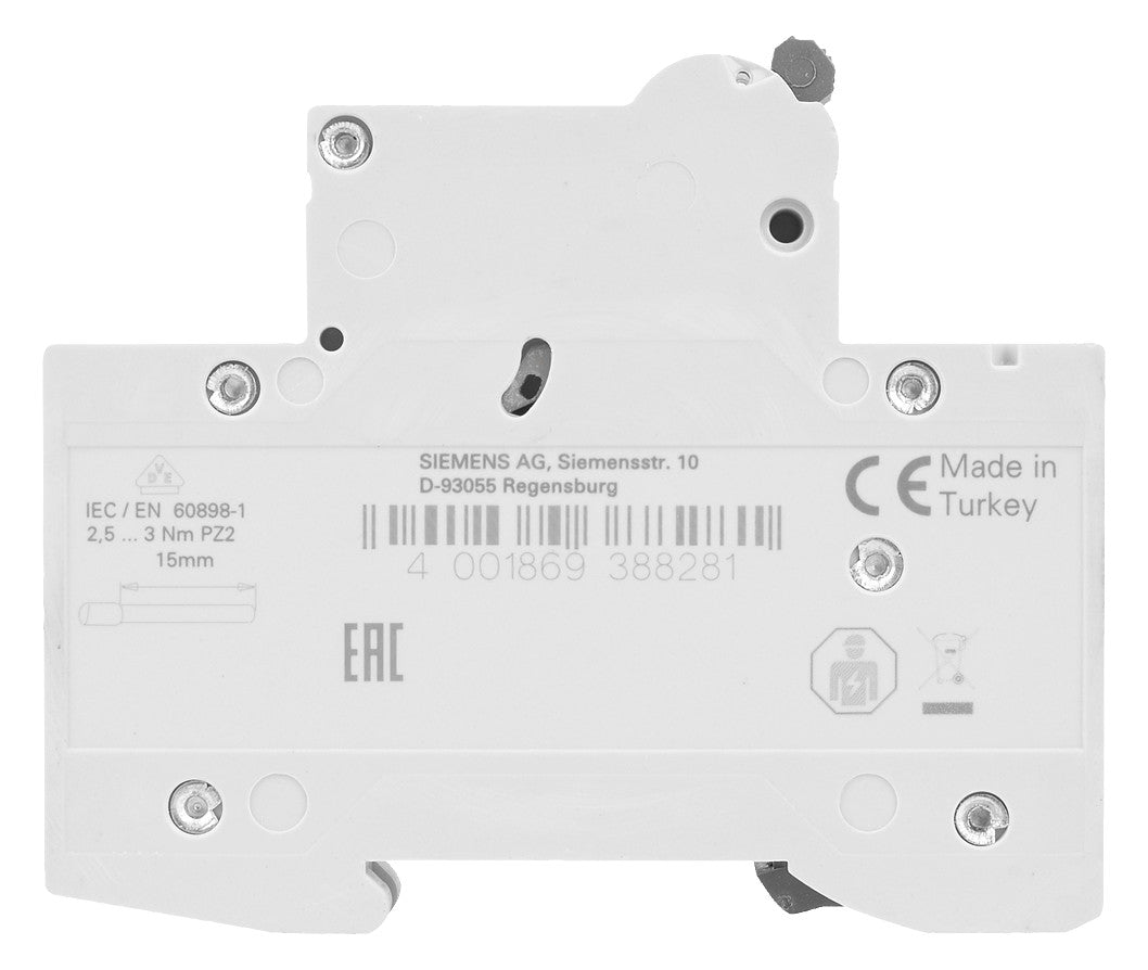 SIEMENS Leitungsschutzschalter UC B 10A 5SL6110-6 1p 400V 1TE 50Hz IP20
