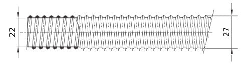 GEWISS Wellrohr 22mm PVC IP64 PVC gr DX30022 320N 5-60°C