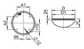 RIDI LED-Anbauleuchte 28W 4000K 2962lm RKSK 440/3750-840 HPC ws Konv