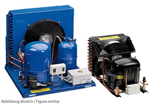 Verfl.-Satz Danfoss SC21/21CLX T2 Twin vollhermetisch, luftgekühlt, R404A/R507