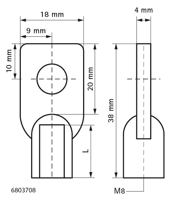 Walraven Befestigungsöse Zm M8 L: 38 11,5x18x38 | 6803708