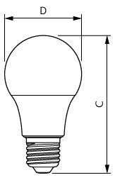 PHILIPS-LM LED-Lampe E27 A60 8W 2700K ws CorePro LEDbulb ND 8-60W A60 E27 82 806l