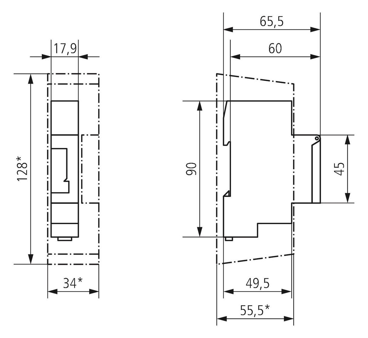 THEBEN Schaltuhr mech 230VAC REG 1kan SYN 160 a Schließ 24h Prog Potfrei.Kont