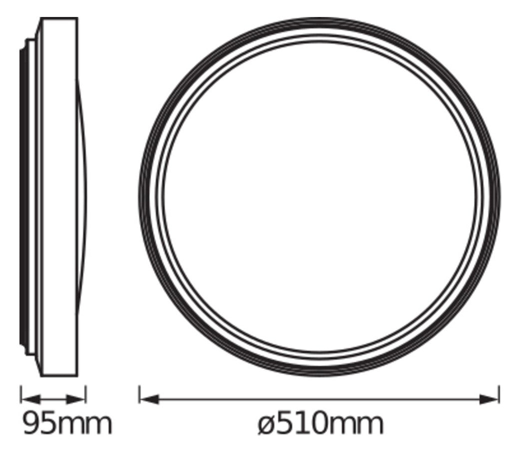LEDVANCE LED-Sensorleuchte 32W 3000K si Orbis Plate Click Sensor 510mm 32W 1800l