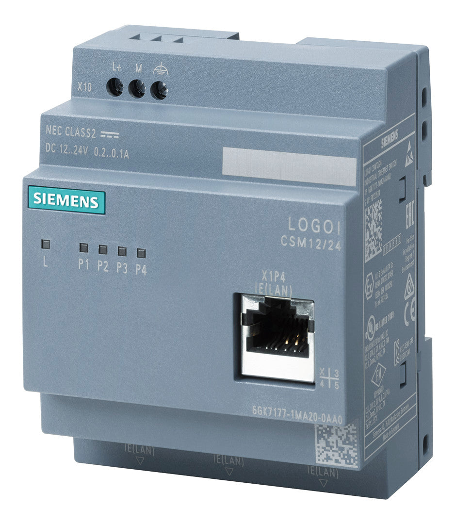 SIEMENS Switch Hutschiene 4x10/100Mbps LOGO! 6GK7177-1MA20-0AA0 Layer2