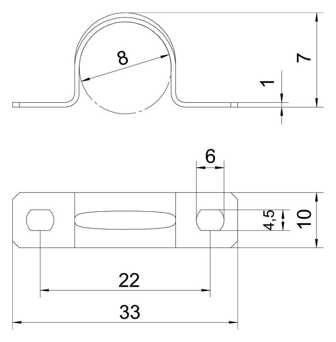 BETTERMANN Befestigungsschelle 1f 8mm 605 8 G zweilappig ST hfr