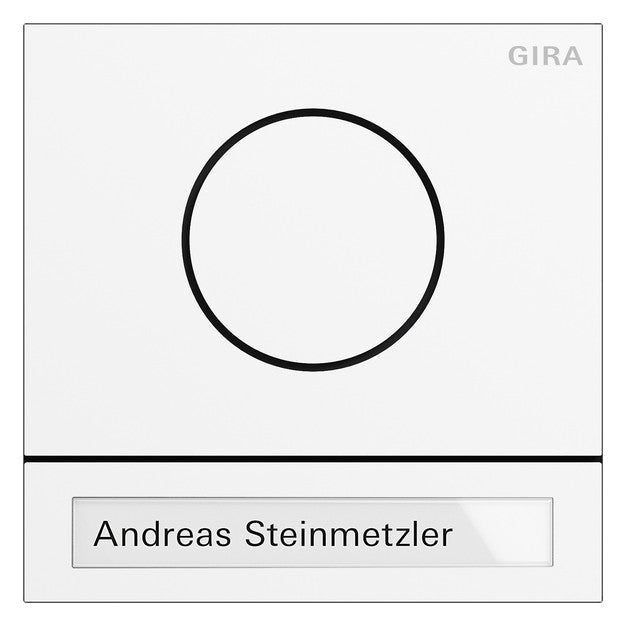 GIRA Ruftastenmodul Bus 1RT ws System 106 5565902 106,5x106,5mm