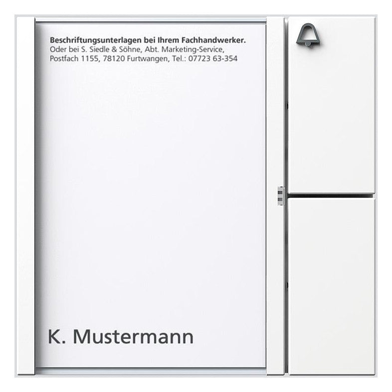 SIEDLE Tastenmodul Bus 1RT ws 99x99x27mm BTM 650-01 W
