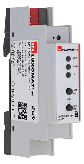 BEG Gateway KNX REG LED 1TE IP20 LK-IP/KNXs REG