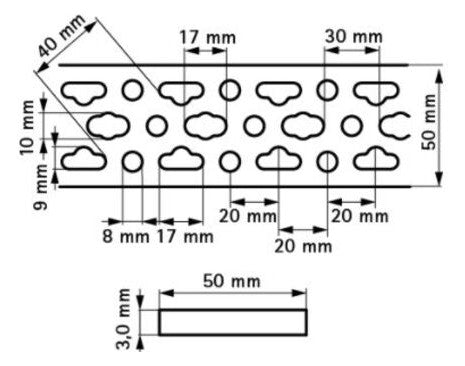 WALRAVEN Schiene BISMAT ev 2000x50x3 zur Bef. von Sanitärarmaturen