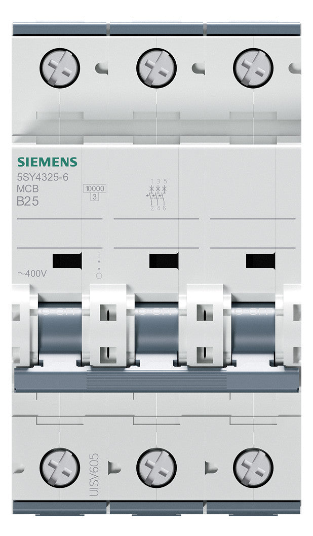SIEMENS Leitungsschutzschalter UC B 25A 5SY4325-6 3p 400V 3TE 50Hz IP20