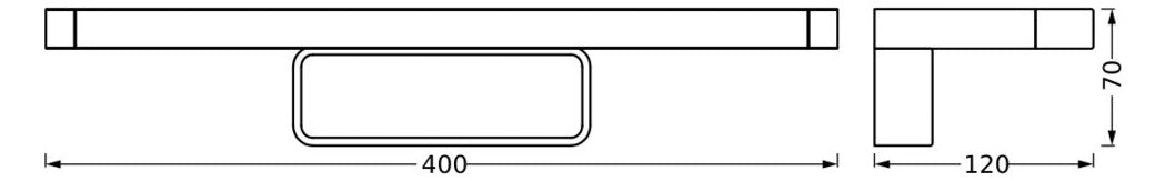 LEDVANCE LED-Wandanbauleuchte 7W 3000K ORBIS Disc Bathroom Mirror 400mm Bl 300l
