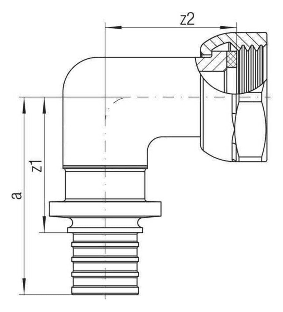 Rehau Winkelübergang RAUTITAN RX+ 16 mm x G 1/2 | 14563961001