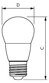 PHILIPS-LM LED-Kugellampe E27 P48 7W ws CorePro lustre ND 7-60W E27 827 P48 2700