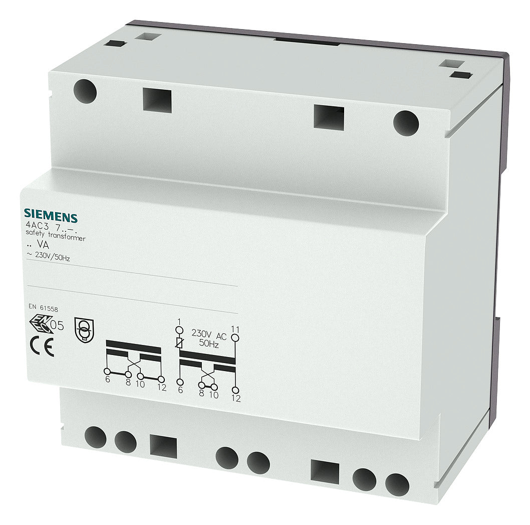 SIEMENS Sicherheitstrafo 230V 12/24V REG 4AC3740-0 3,3/1,6A 5TE