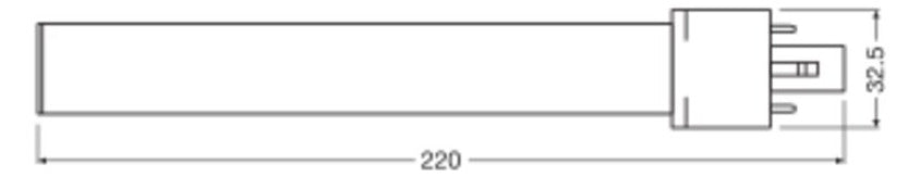 LEDVANCE LED-Röhrenlampe G23 6W 3000K ws DULUX LED S11 EM & AC MAINS V 6W 83 630l