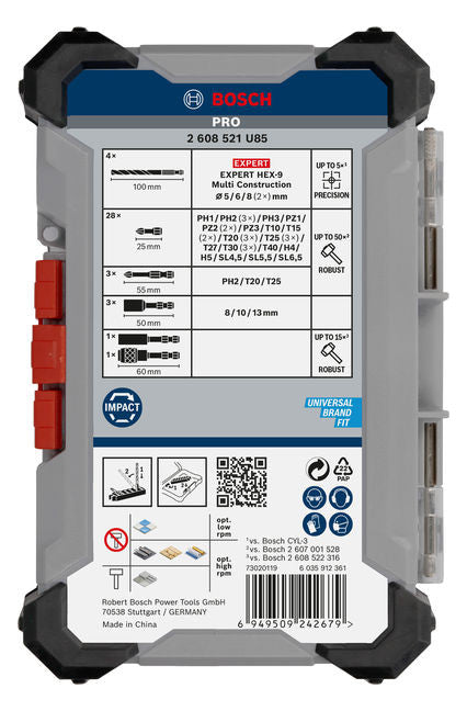 BOSCH-EW Werkzeugset 40tlg Bohrer 4xHSS BOHRER-/SCHRAUB Box
