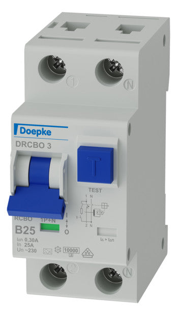 DOEPKE FI/LS-Schutzschalter B25 1p+N A DRCBO 3 B25/0,30/1N-A 0,3A 10kA 2TE 1p