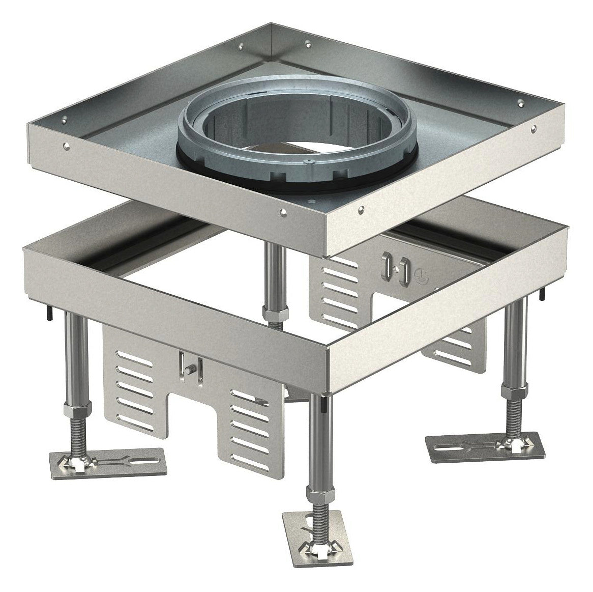 BETTERMANN Kassette nivellierbar VA RKFN2 4 VS 20 quadrat 200mm 105-150mm