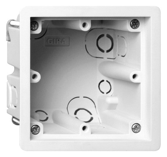 GIRA Hohlwanddose 84x84x60,5mm Kst IP20 E22 289600 quadrat Ausbrechöffnung