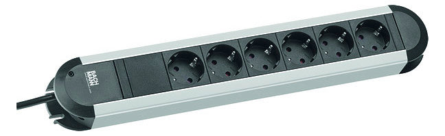 BACHMANN Steckdosenleiste 6f sw 1,75m PRIMO 331.010 35° IP20 1,5qmm