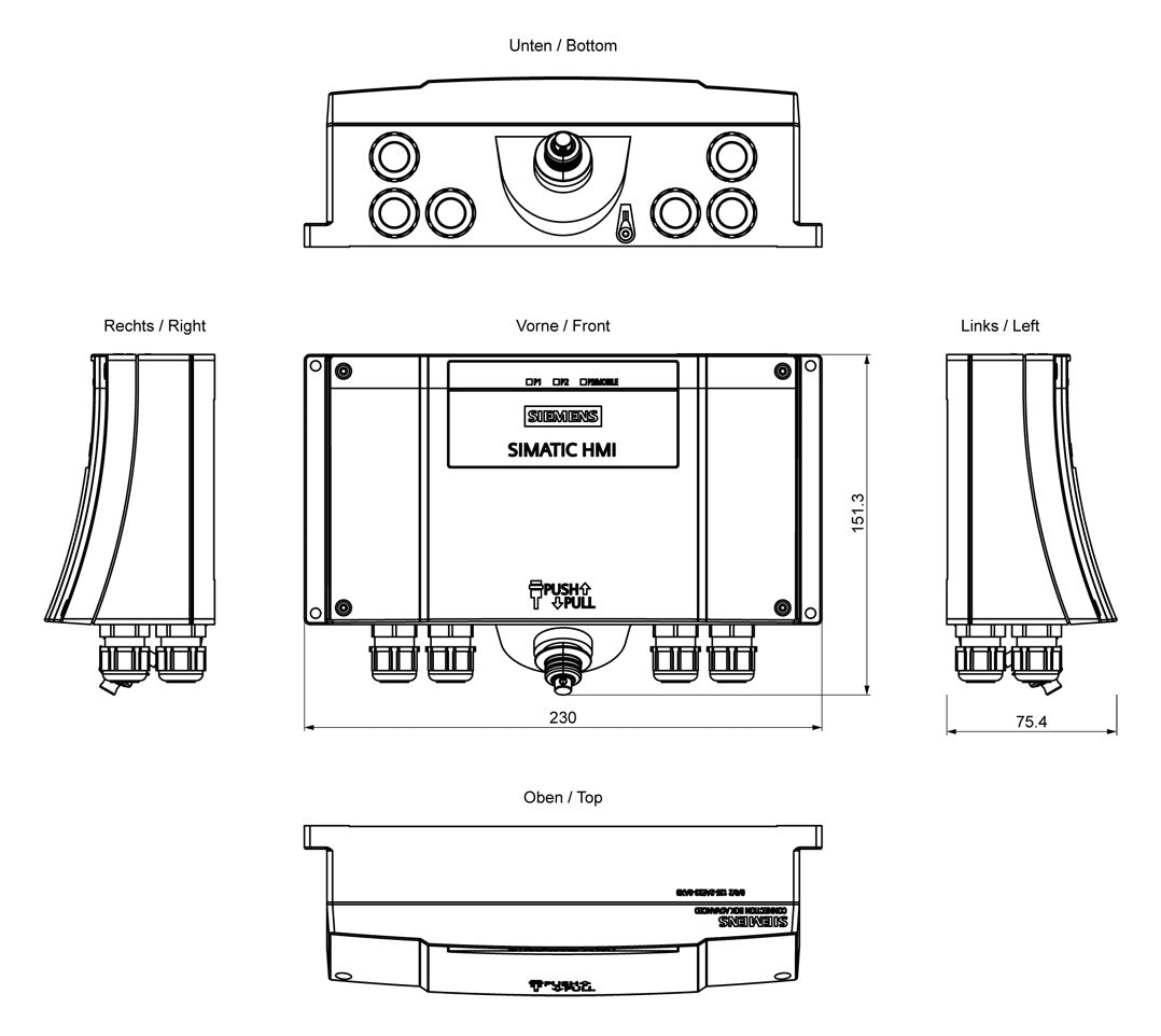 SIEMENS Anschlussblock 6AV2125-2AE23-0AX0