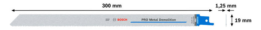 BOSCH-EW Säbelsägeblatt 300mm Stahl 2608657409