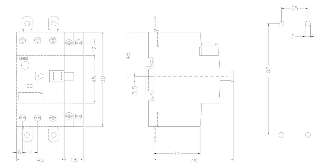 SIEMENS Unterspannungsauslöser 400V/50Hz 3RV1912-1CV0 f.Motorschutzschalter