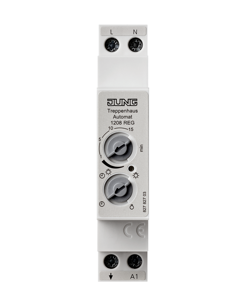 JUNG Treppenlichtzeitschalter REG elektr 1208 REG 230VAC 3/4Leiter 230V/AC 1TE
