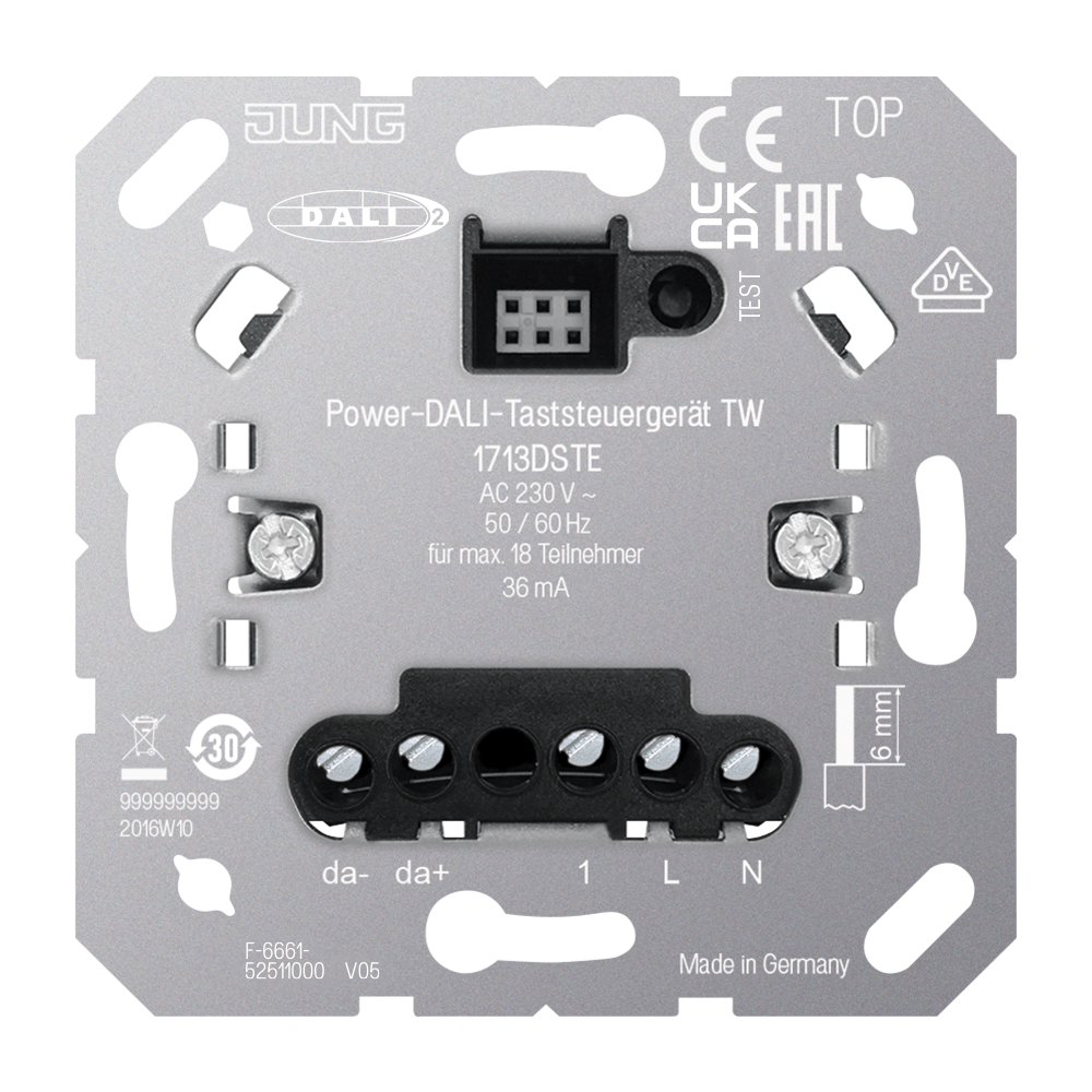 JUNG Dali-Potentiometer UP Taste 230V 1713 DSTE 36mA Lichtwertspeicher